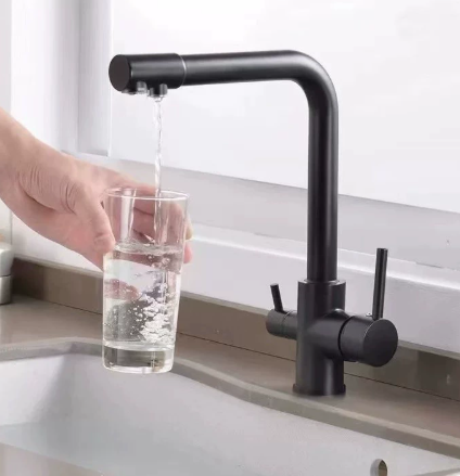 All-copper kitchen seven-character three-in-one water purifier faucet direct drinking three-use faucet multi-function vegetable sink water purifier faucet